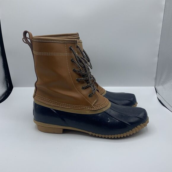 Land’s End Women’s Leather and Blue Rubber Duck Boots 502426 Size 8.5 B - Picture 3 of 7